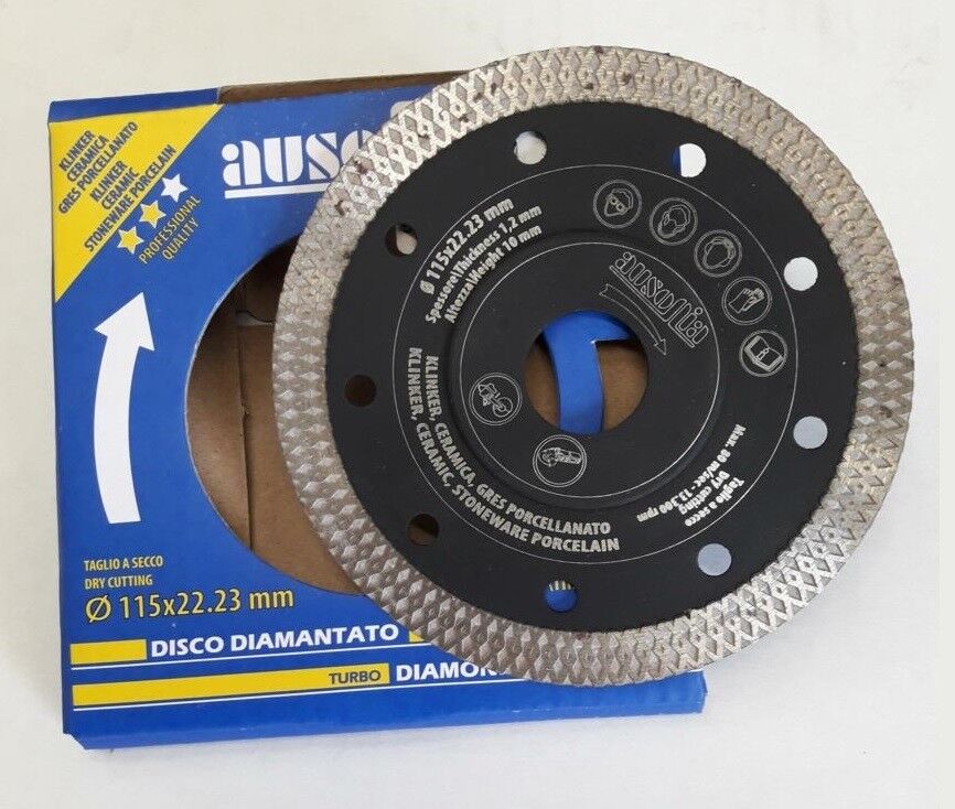 DISCO DIAMANTATO Ø 115 mm PER KLINKER GRES PORCELLANATO CERAMICA PROFESSIONALE
