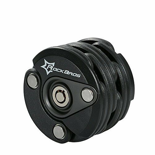ROCKBROS Lucchetto Antifurto per Bici Lucchetto Pieghevolecon Chiave a (Q7x)
