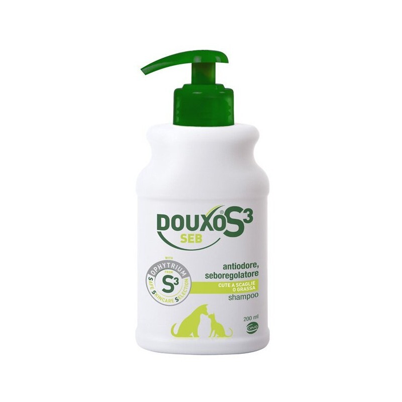 Ceva  DOUXO S3 SEB Shampoo 200 ml → Equilibra e Idrata la Cute di Cani e Gatti