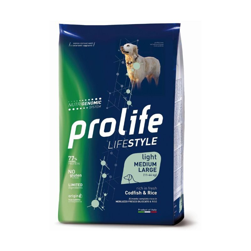 Prolife lifestyle light merluzzo e riso medium large 2,5kg
