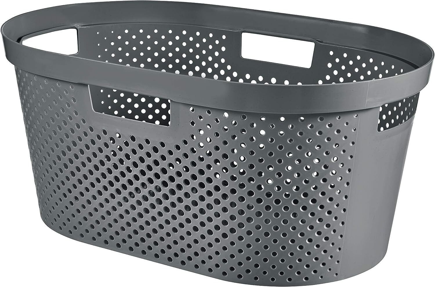 Curver Infinity Recycled - Cesta gris oscuro, 40L Gris Oscuro