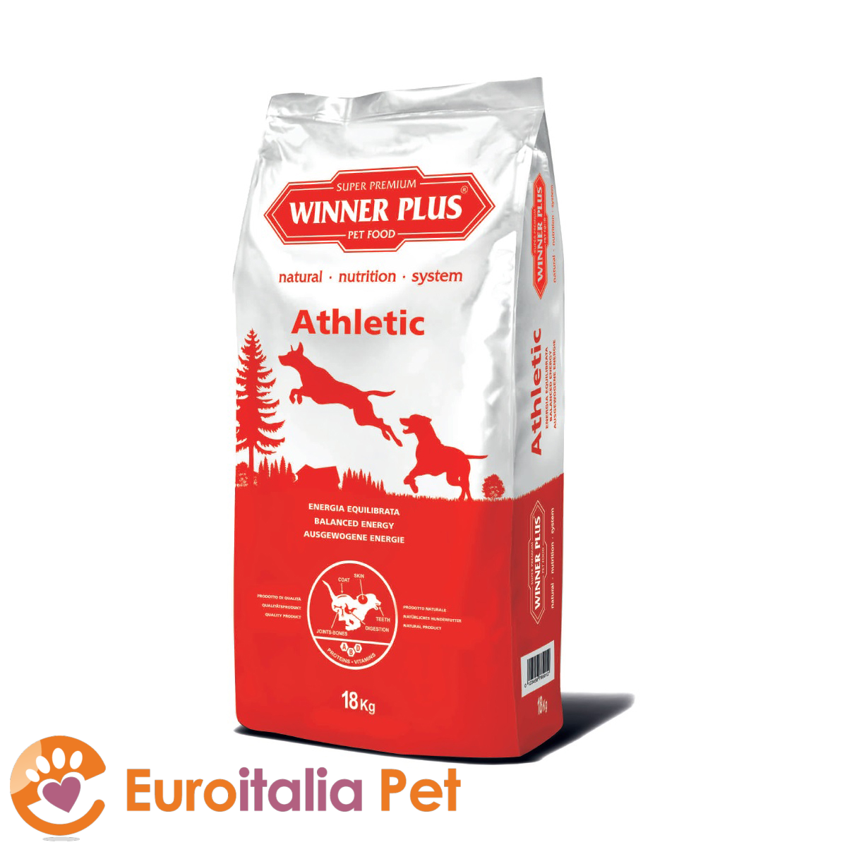 Crocchette per cani attivi con Pollo Prima Scelta omega 3-6 WINNER PLUS Athletic