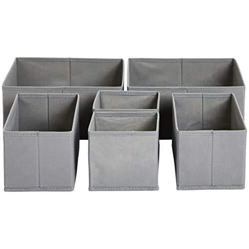 Amazon Basics   Organizer in tessuto per cassetto, Set di 6