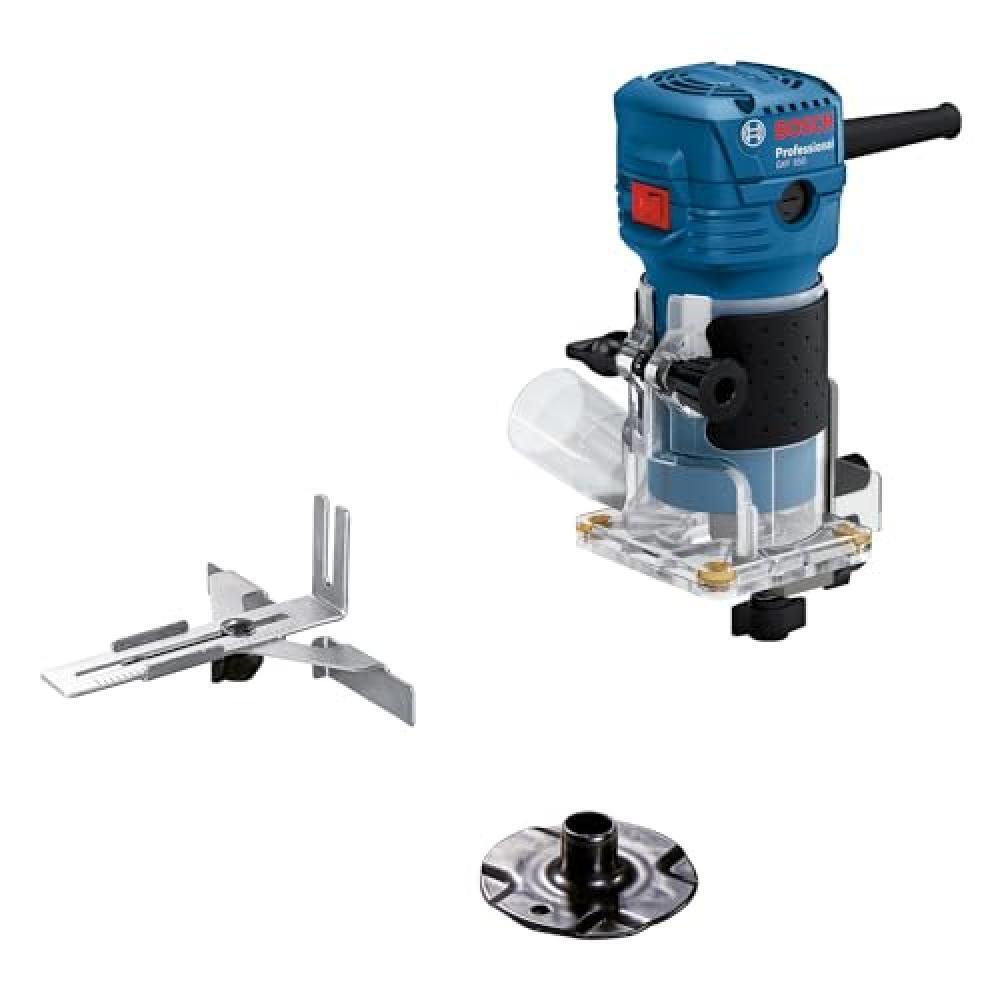 Bosch Professional Palm Router GLF 55-6 (550 W Motor Spinning, 33.000 RPM, incl.