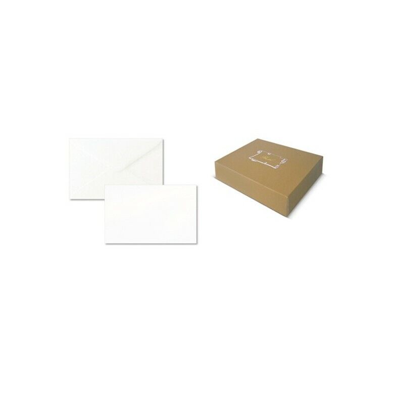 Scatola 100 buste Bianche formato 9 - 90x140 mm Bristol SADOCH. Scatola in carto