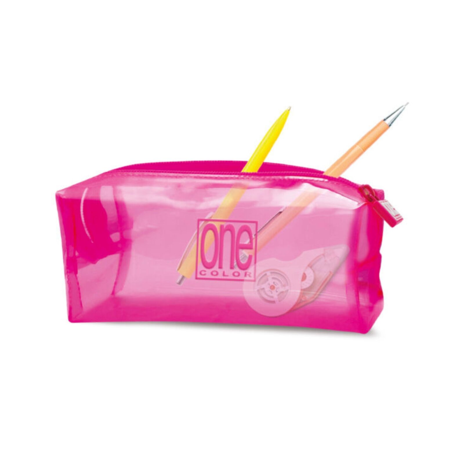 ASTUCCIO ONE COLOR NEON BUSTINA TRASPARENTE FUCSIA