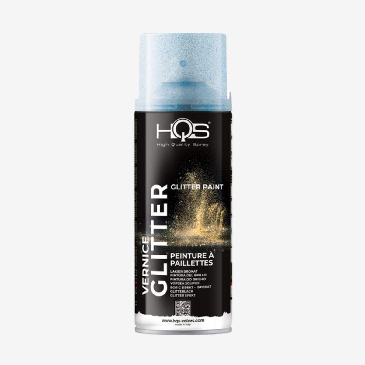 VERNICE SPRAY EFFETTO GLITTER BLUE 400 ML HQS COLORS