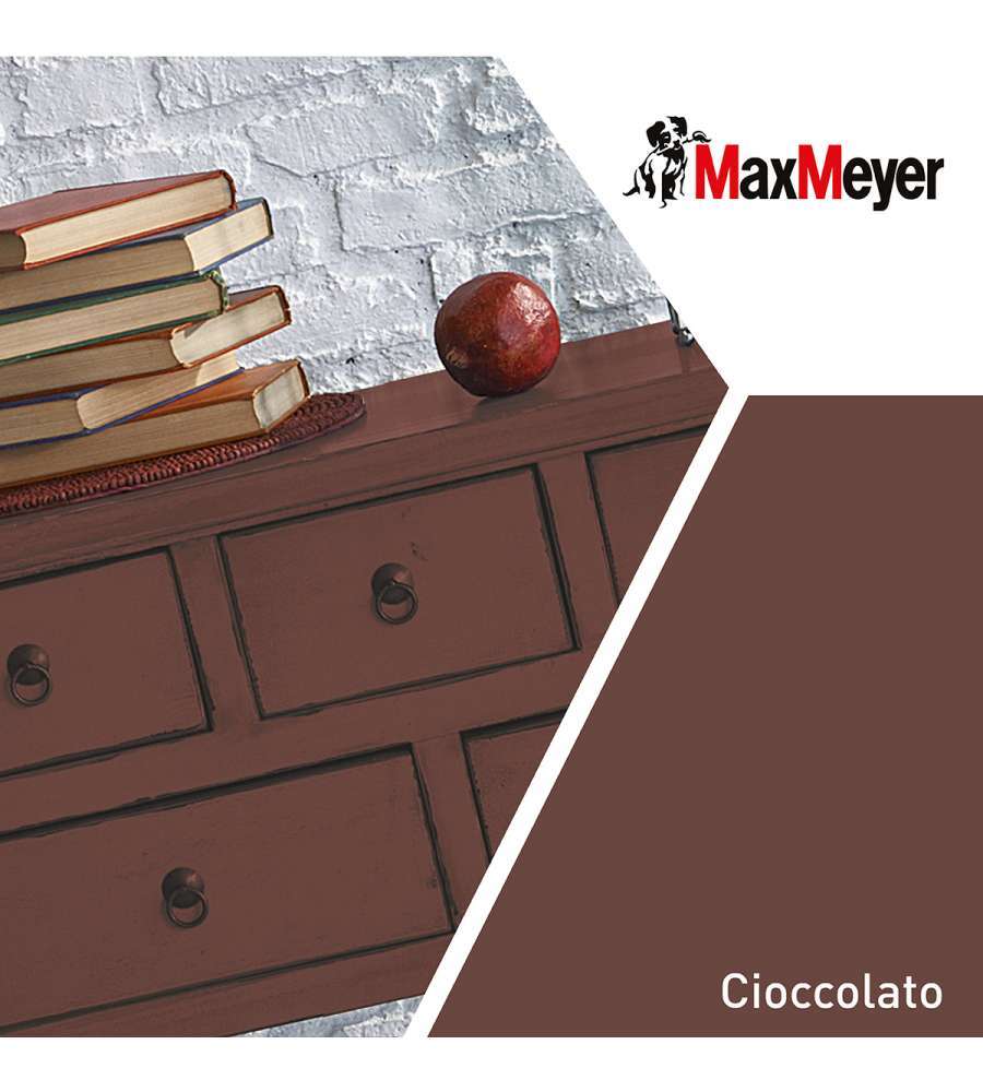 MaxMeyer Smalto Brillante all'acqua Poliuretanico Cioccolato 0,125 l