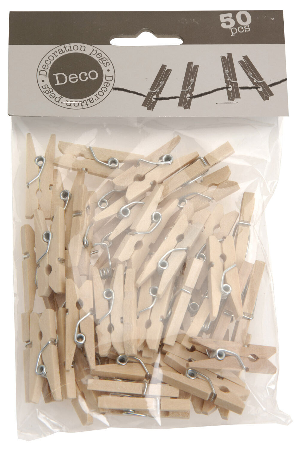 BUSTA MOLLETTE 50PZ 2,5CM IN LEGNO ACCESSORI BAGNO PULIZIA CASA BUCATO