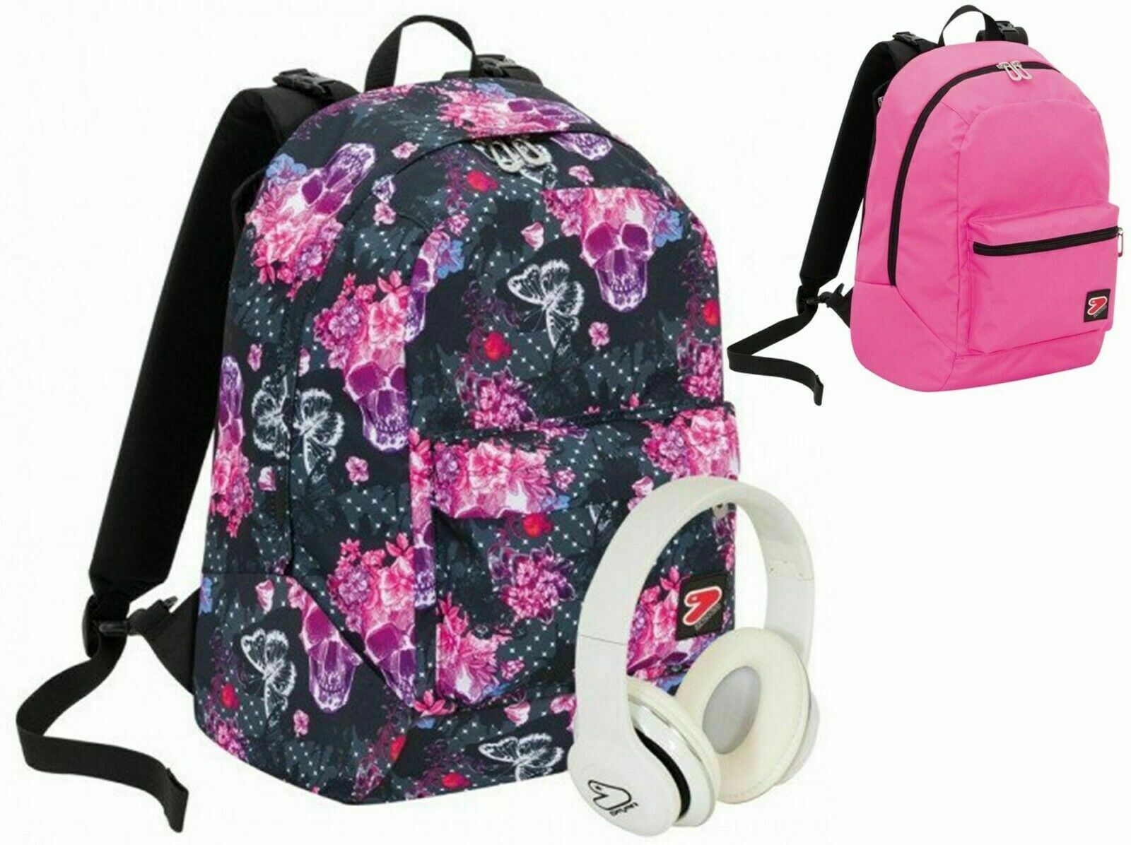 Zaino Scuola SEVEN Reversibile THE DOUBLE QUEEN CROWN + cuffie wireless