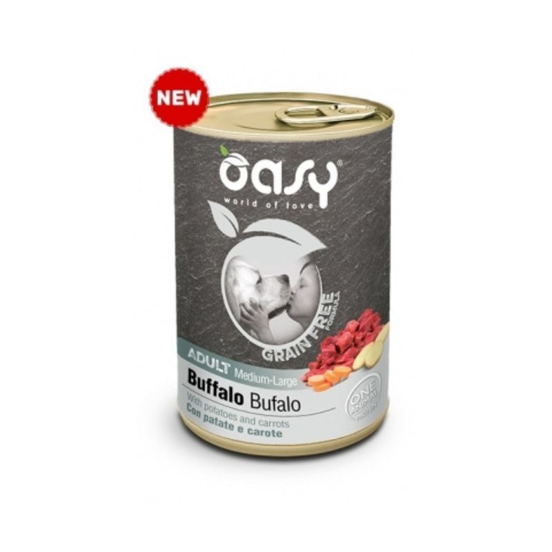 Oasy grain free formula adult medium-large bufalo con patate 400gr