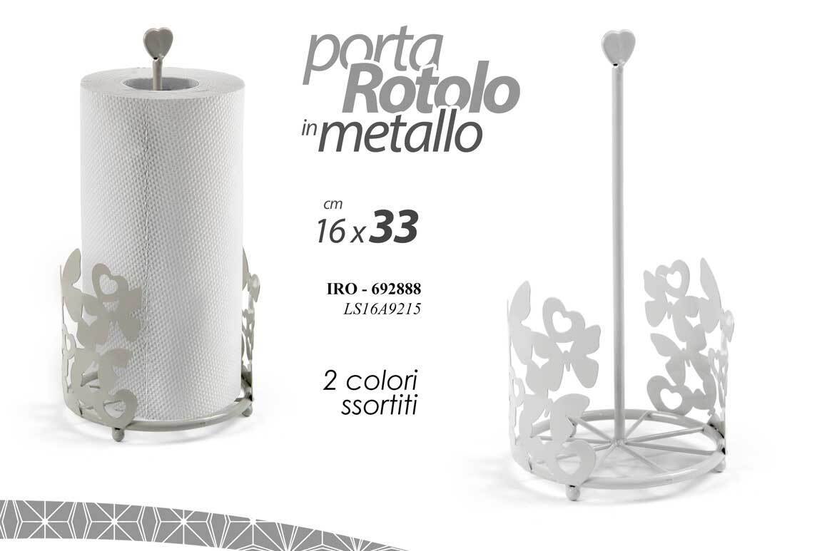 PORTA ROTOLO SCOTTEX CARTA CUCINA ROTOLONI TAVOLA MODERNO CUORE FARFALLE 33*16