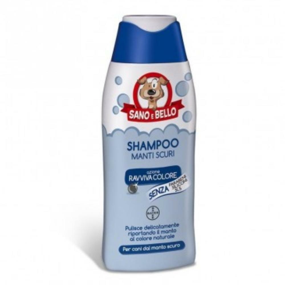 SHAMPOO DELICATO PER CANI MANTI SCURI PELO SCURO SANO E BELLO 250 ml