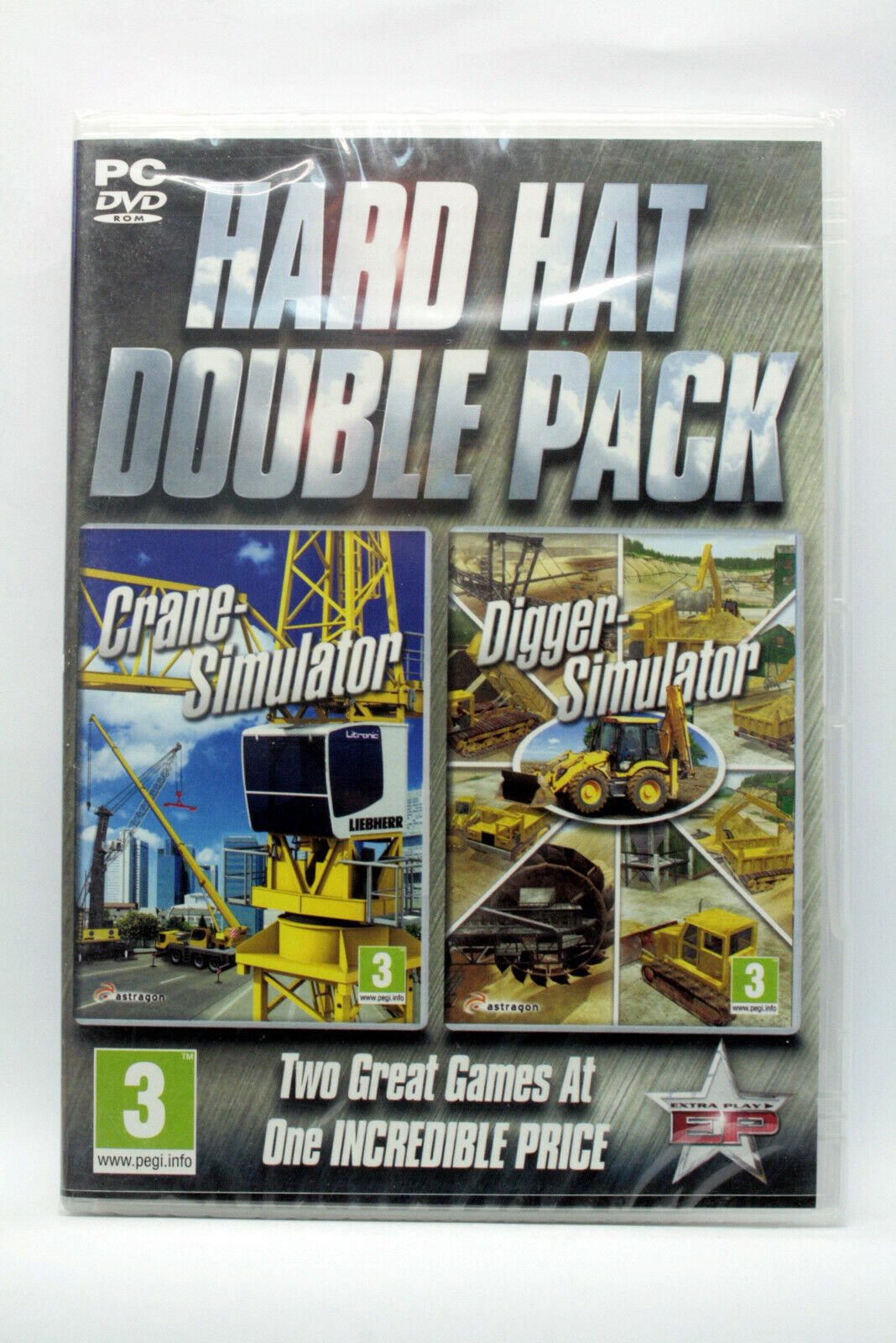 HARD HAT DOUBLE PACK CRANE SIMULATOR + DIGGER SIMULATOR GIOCO PC DVD VBC 73476