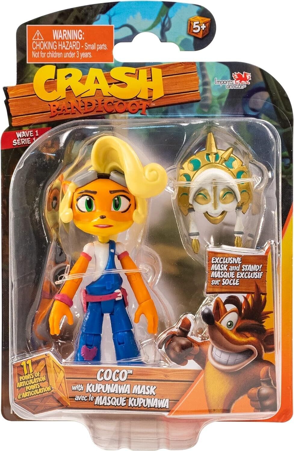 Crash Bandicoot: 11 cm Coco con maschera Kupunawa