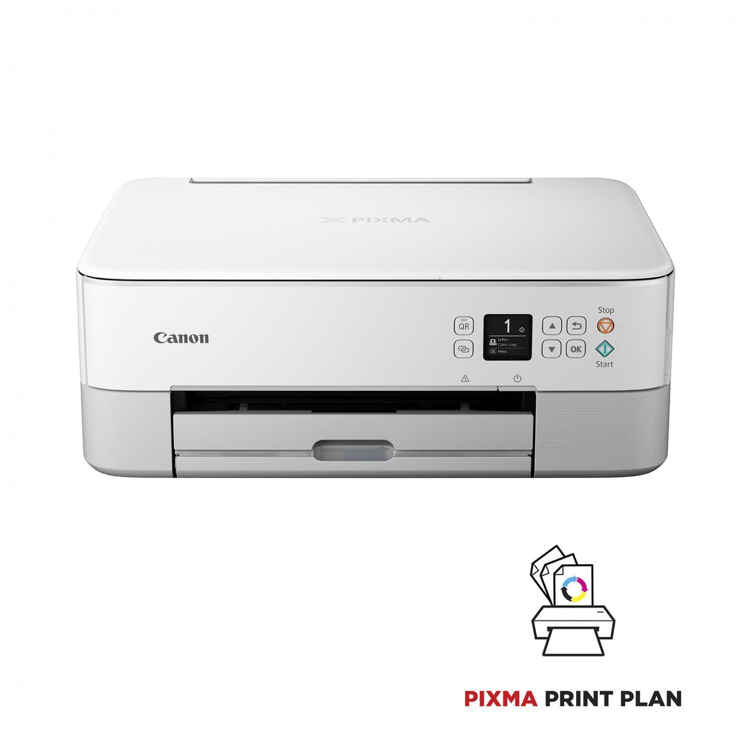 Canon Stampante Multifunzione a Colori InkJet A4 13 ipm Bianco PIXMA TS5351i