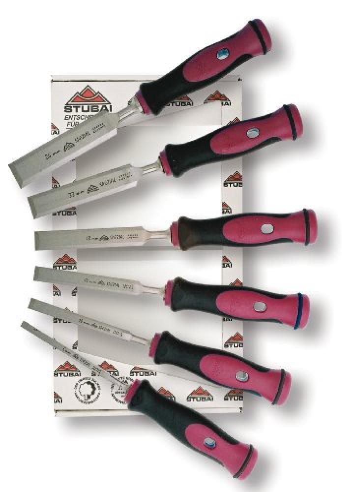 (TG. 6-teilig) Stubai 356106 Set di scalpelli,impugn. bi-componente 6 pzi, 6-tei