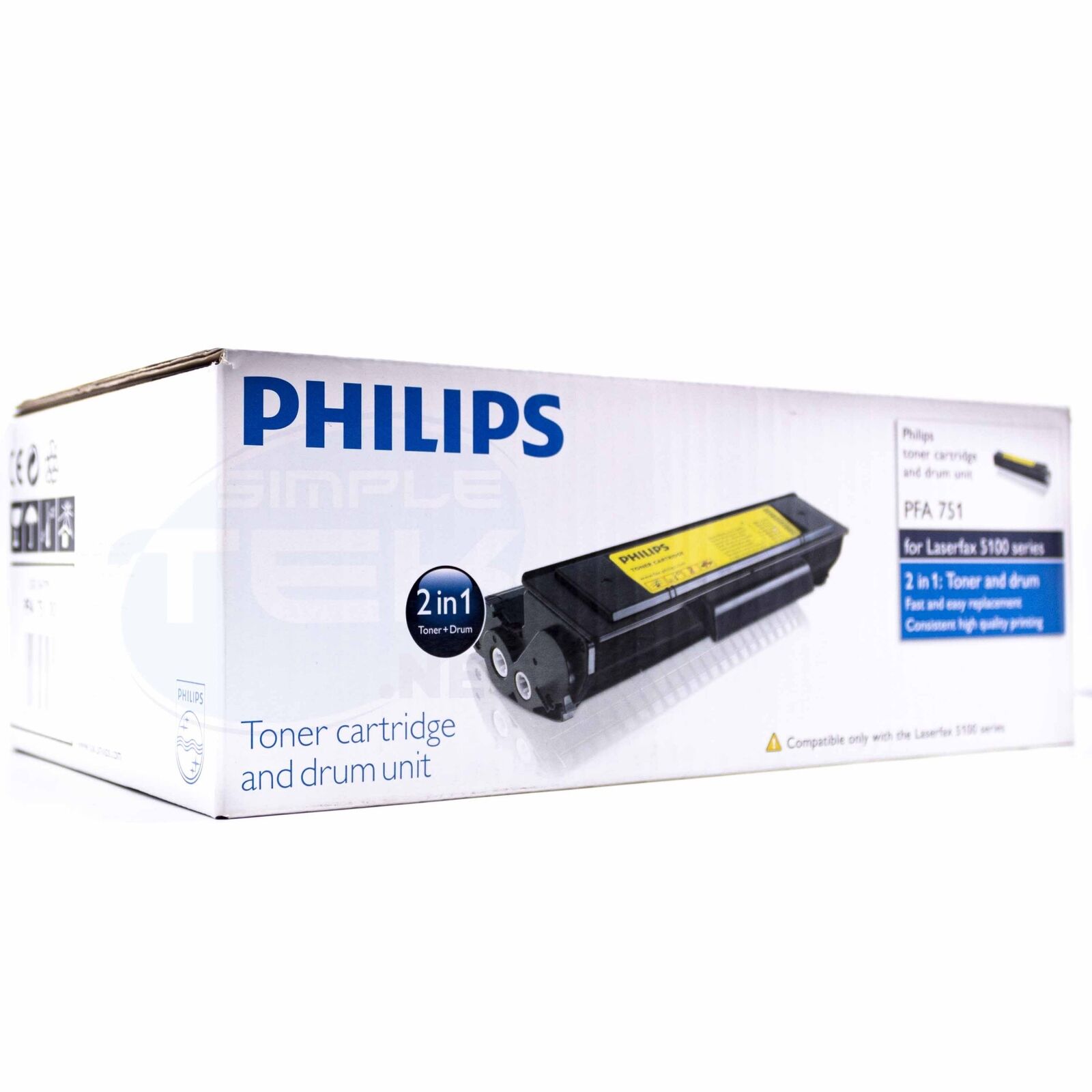 Philips Toner E Drum Originale Pfa751 Lpf Laserfax 5120 5125 5135 Fusore_