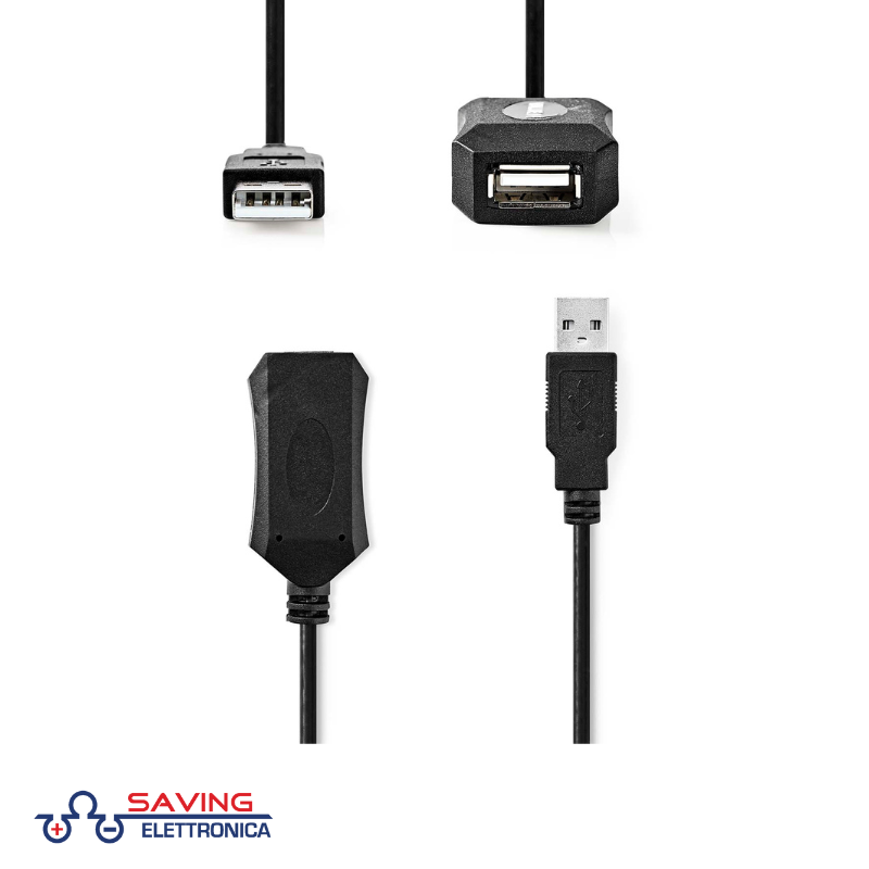 Cavo USB attivo  5.00 m USB A maschio - USB A femmina