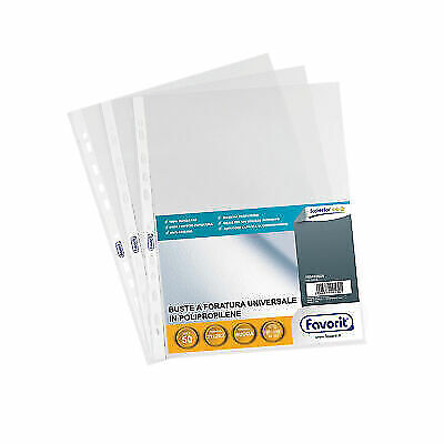 50 Buste Forate 21X29,7 1725Uni/15 Superior B.A.Favorit