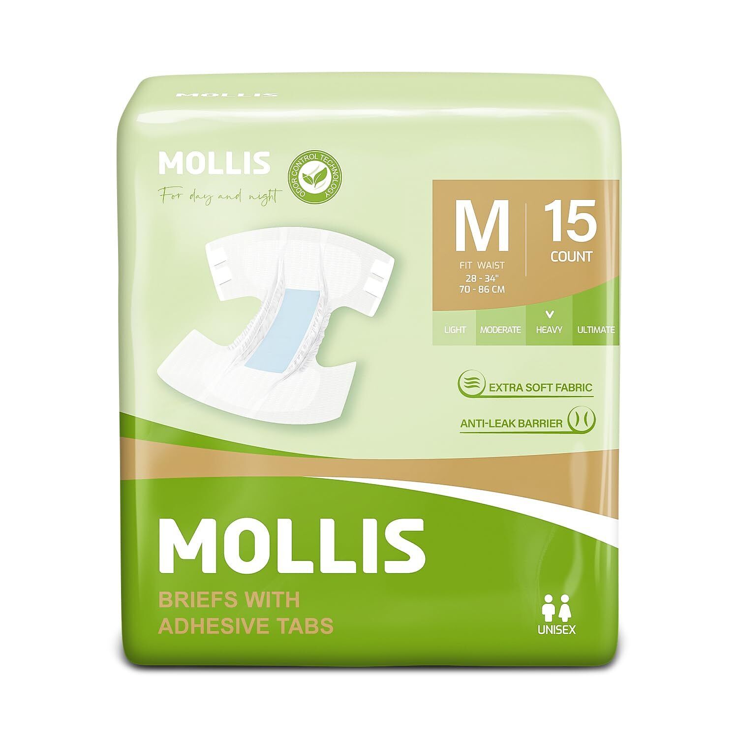 MOLLIS Pannoloni per Adulti Incontinenza, Pannoloni per Anziani a (s2v)