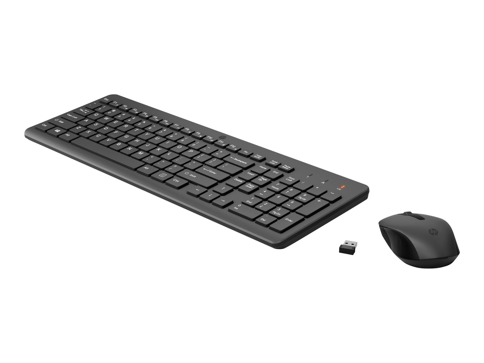 HP 330 Keyboard and mouse set wireless 2.4 GHz German black 2V9E6AA#ABD