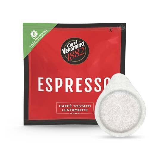300 Cialde Caffe Vergnano Miscela Espresso Rosso Red dal Gusto Pieno e Corposo