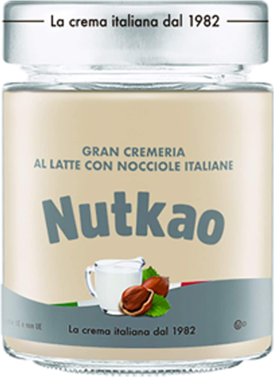 NUTKAO GRAN CREMERIA CREMA AL LATTE CON NOCCIOLE 350 GR. CIOCCOLATO BIANCO