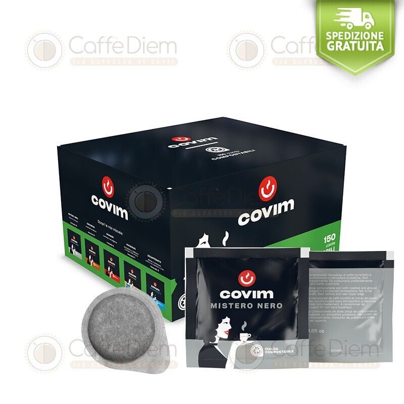 450 Cialde Carta Filtro Ese 44mm Caffè Caffe COVIM MISTERO NERO