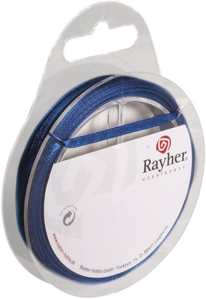 RAYHER - NASTRO IN RASO BLU SCURO  3MM - 10MT