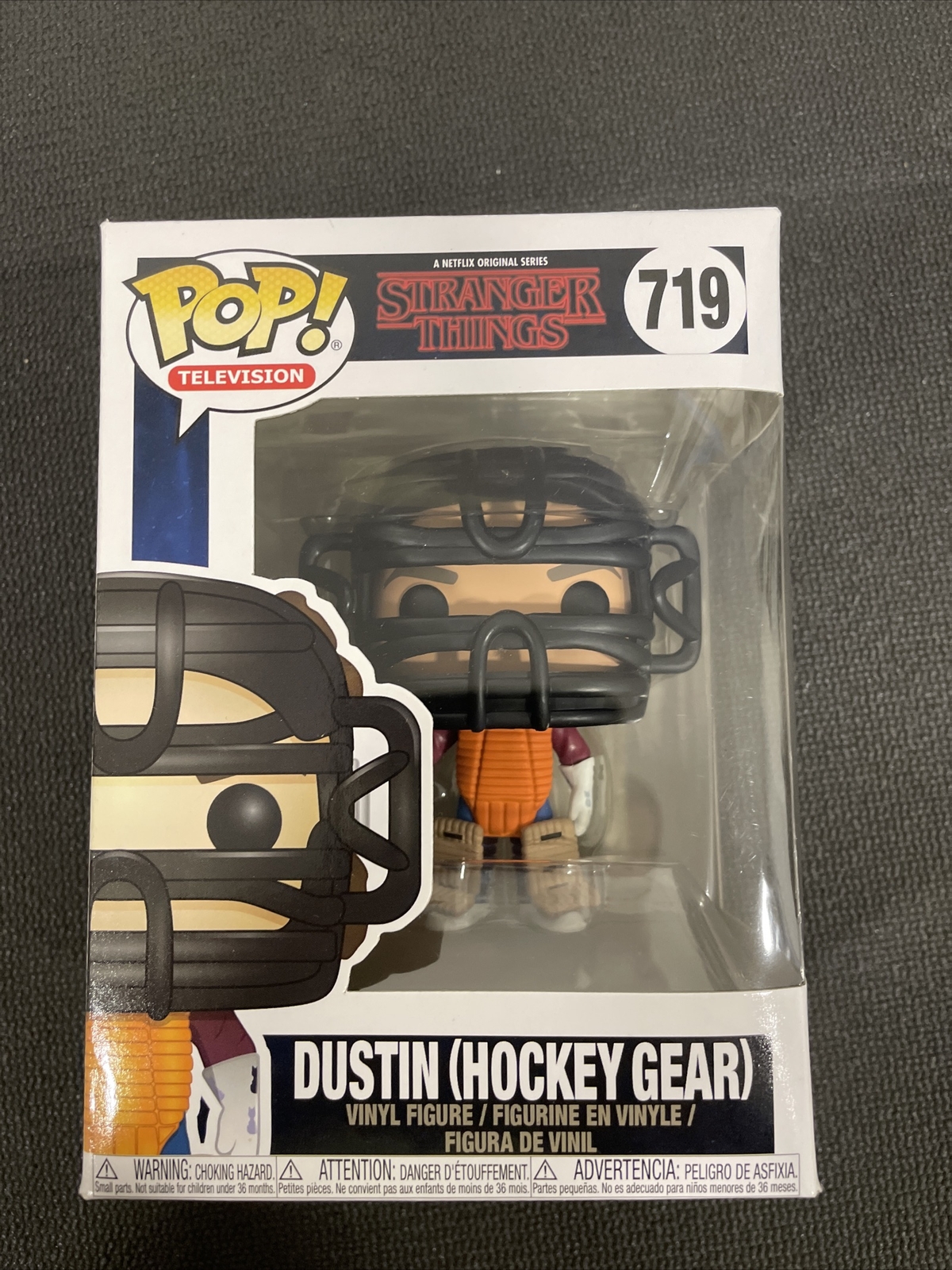 FUNKO POP TV STRANGER THINGS DUSTIN HOCKEY GEAR VINYL FIGURE 719.