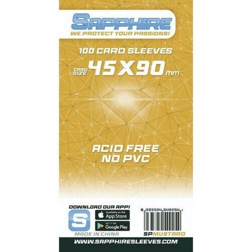 100 Board Game Sleeves 45x90 Sapphire Foderine per Giochi da Tavolo