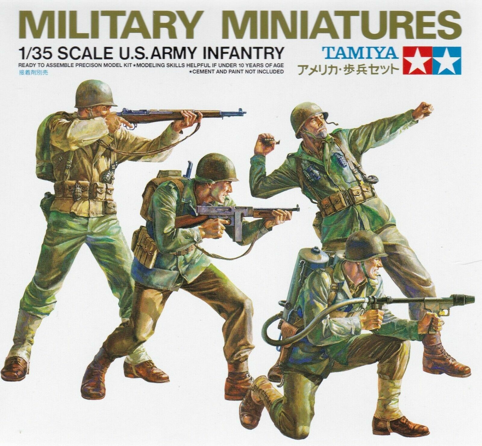 TAMIYA MILITARY MINIATURES 1:35 KIT SOLDATI U.S. ARMY INFANTRY  4 FIGURE  35013
