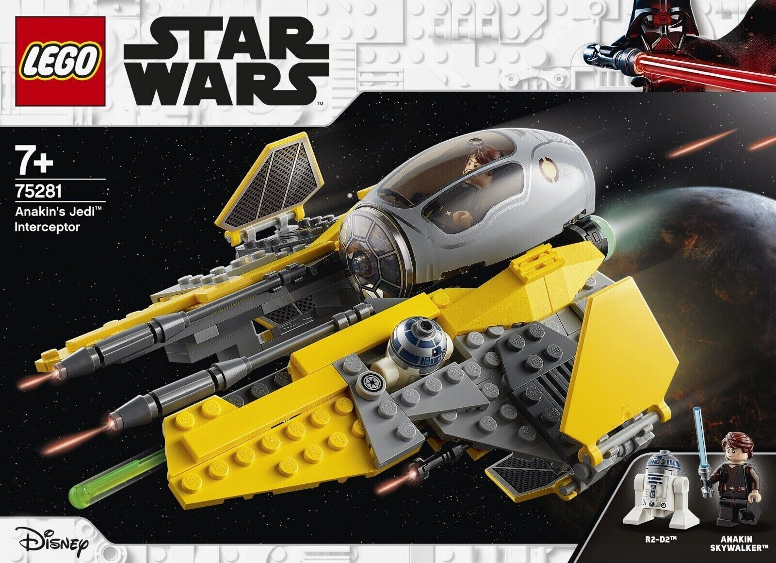 LEGO STAR WARS JEDI INTERCEPTOR DI ANAKIN ETA' 7+ PEZZI 248 ART 75281
