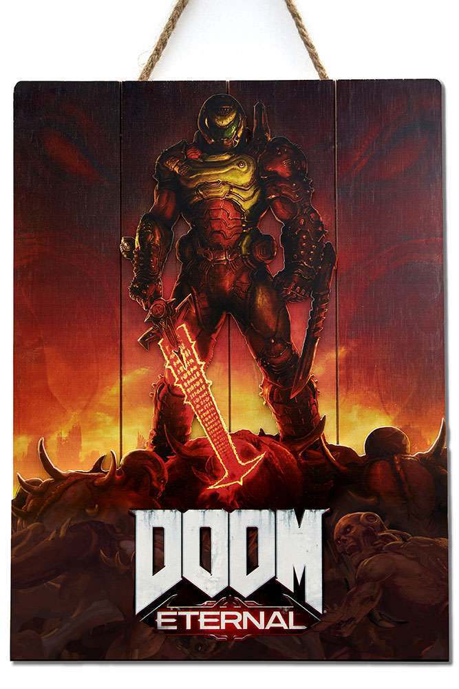 73866 DOOM ETERNAL WOODEN POSTER