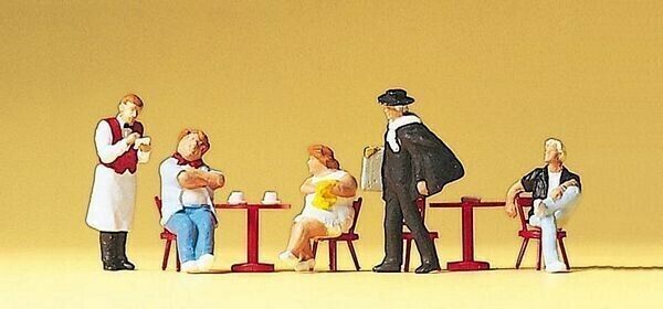Preiser 10368 Ho Scala Modellini Spettatori Subbuteo Tourists,Cameriere & Artist