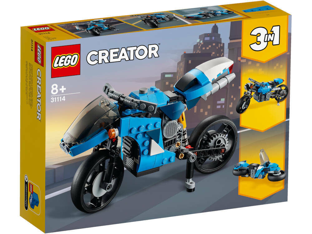 LEGO CREATOR 3 IN 1  MOTO SUPERBIKE  ETA' 8 +  PEZZI 236    ART 31114