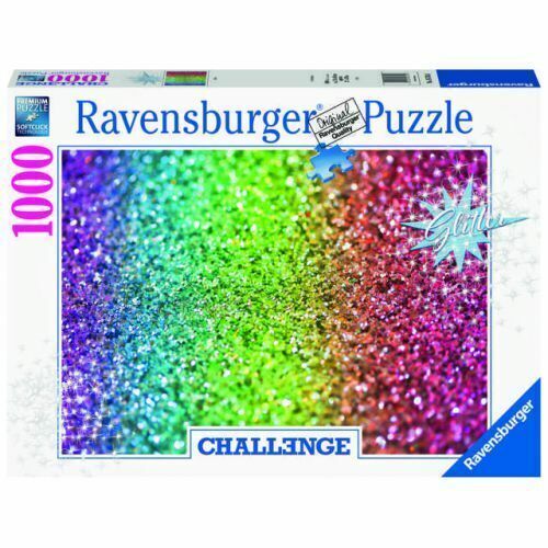 PUZZLE RAVENSBURGER 1000 PEZZI  CHALLENGE GLITTER MISURE 70X50 CM      ART 16745