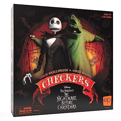 USAopoly   Nightmare Before Christmas: Jack vs Oogie Boogie Checkers   Checkers