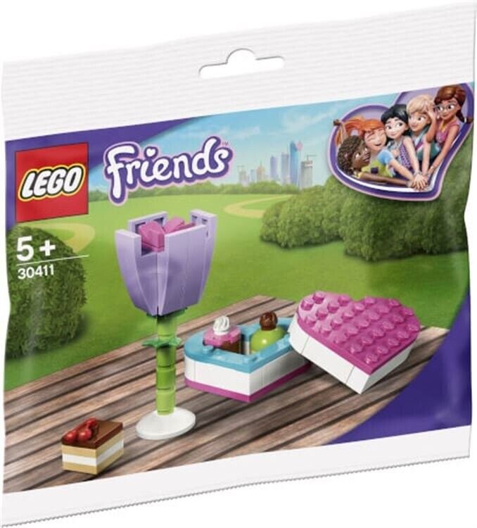 Lego polybag - Friends - scatola di cioccolatini e fiore 30411