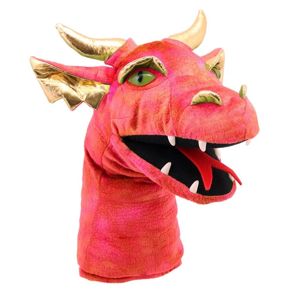 Burattino peluche drago rosso The Puppet Company PC004805