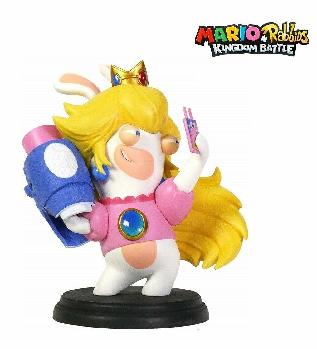 MARIO +RABBIDS KINGDOM BATTLE STATUA PEACH 16,5 cm DA COLLEZIONE NINTENDO SWITCH
