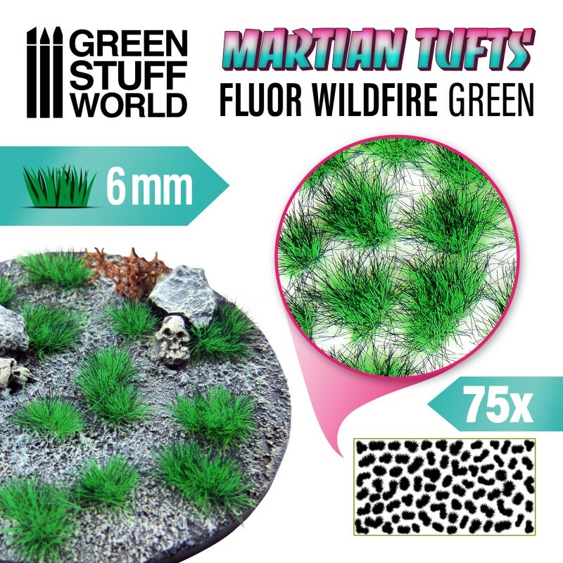 Ciuffi d'erba Alien - FLUOR WILDFIRE GREEN- Modelli di scenari MARTIAN