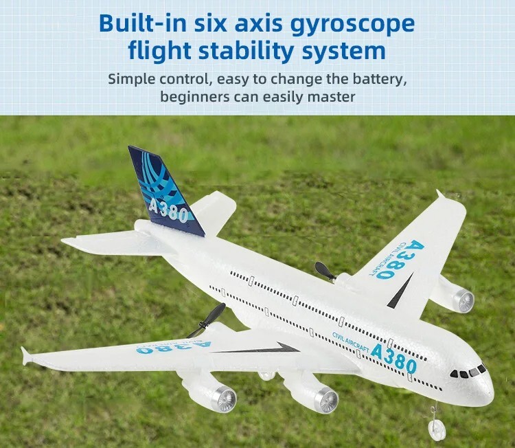 AIRBUS AEREO RADIOCOMANDATO aereo di linea leggero, maneggevole, in materiale an