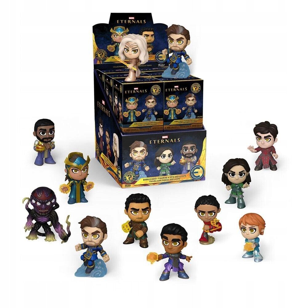 12 x FUNKO POP Figurina Eternals Marvel MYSTERY MINIS Box Display Testa a Molla