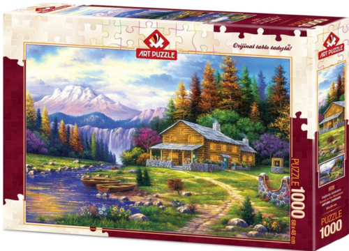 Puzzle 1000 elementów. Zachód słońca w górach