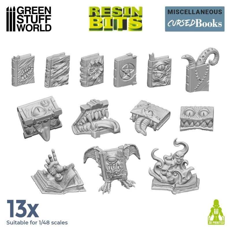 Libri Mostruosi di Resina - Basette Miniature Hobby Diorami Libreria