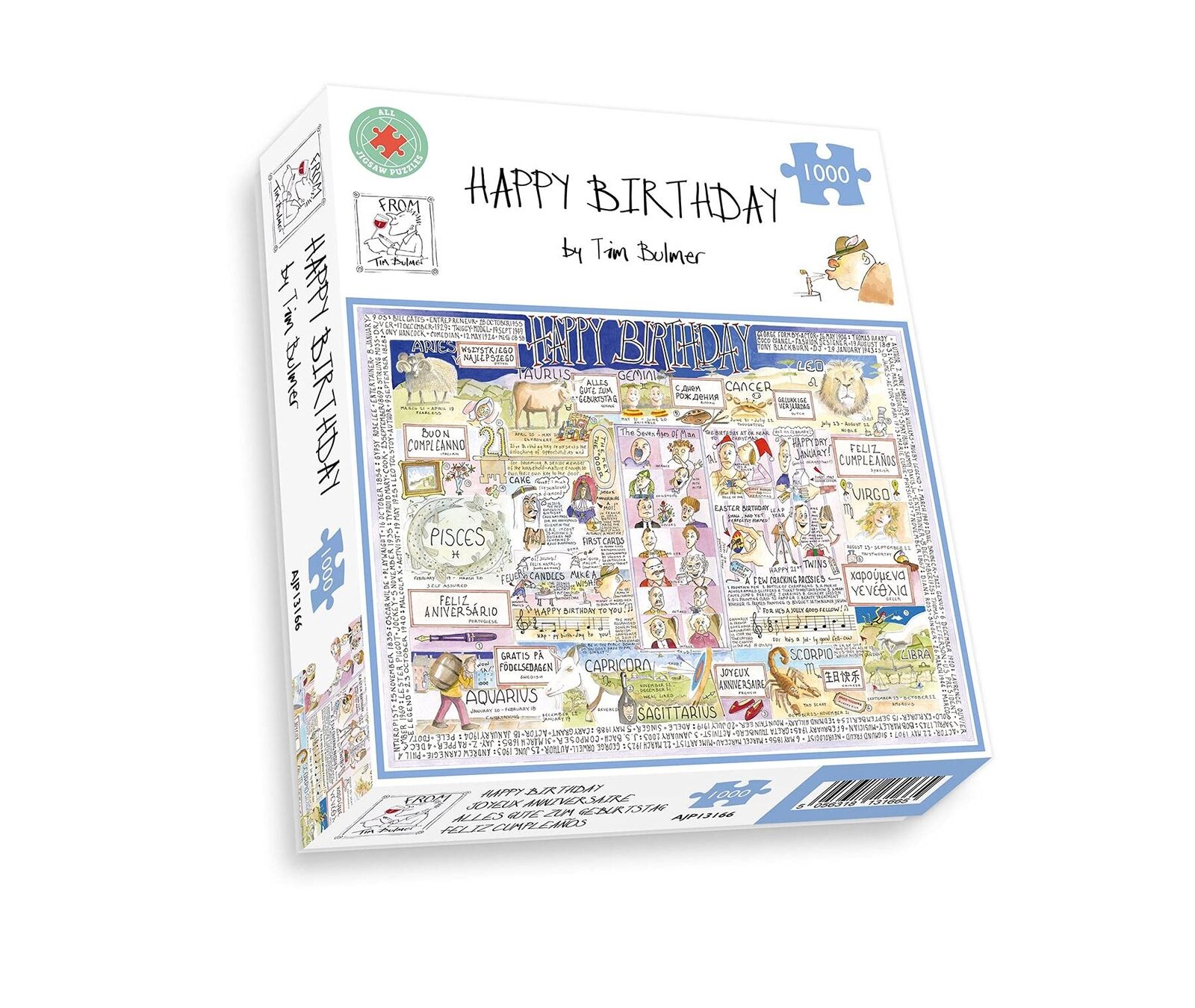 1000 Piece Jigsaw Puzzles - For Adults - Happy Birthday By Tim Bulmer, Large Siz