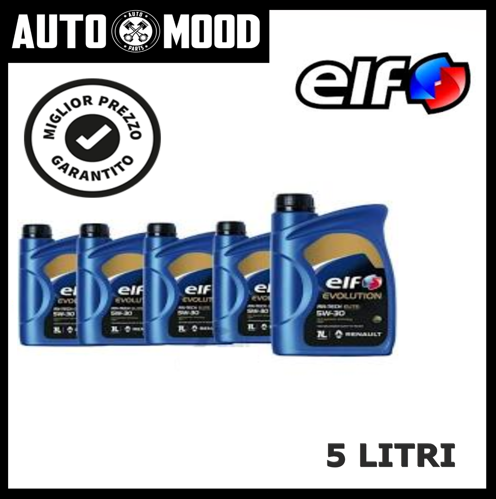 ELF Evolution Full-Tech FE 5W-30 Olio Motore Sintetico pe Renault RN0720 - 5L