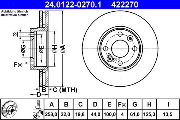 ATE Discofreno  24.0122-0270.1